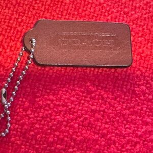 Coach Brown Leather Hang Tag